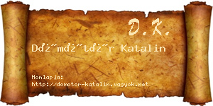 Dömötör Katalin névjegykártya