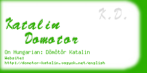 katalin domotor business card